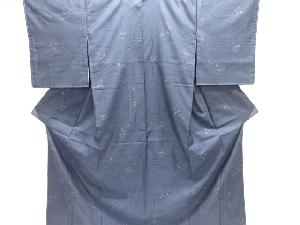 大特価品　未使用品　草花模様織り出し本場泥大島紬着物(9マルキ)